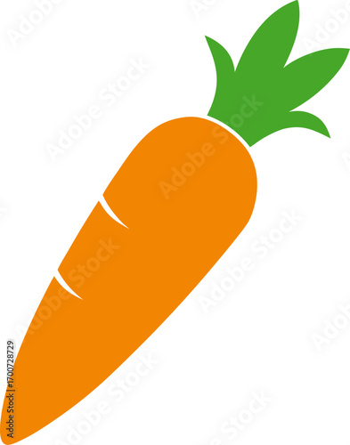 Carrot colorful vector icon on white background 