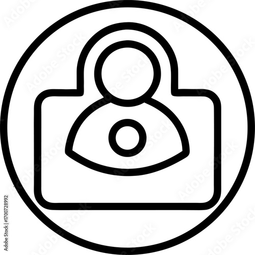 Privacy setting outline icon vector on white background 