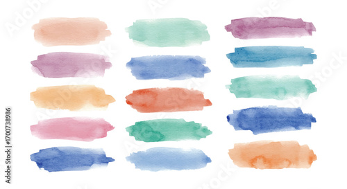 Colorful Watercolor Paint Strokes