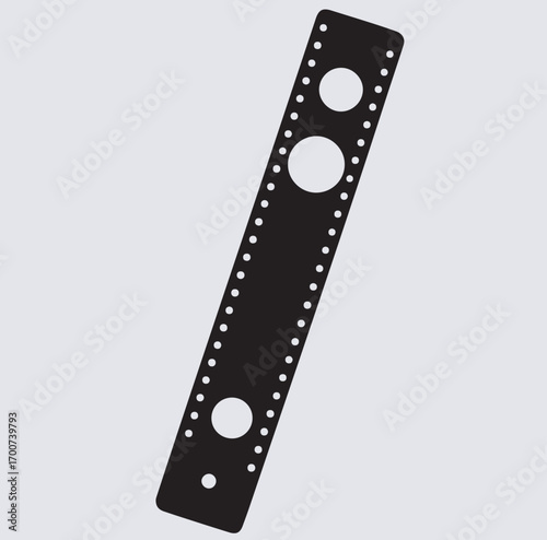 measurement scale silhouette vector art illustration, close up of a scale
