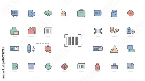 Modern minimalist telehealth and digital health icon set featuring essential healthcare and remote consultation symbols for apps and platforms