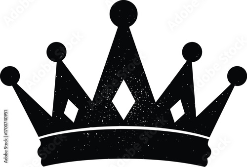 Elegant black crown symbol of royalty, power, and prestige, perfect for branding, luxury design, and sophisticated concepts