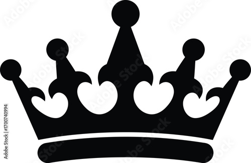 Elegant black crown design perfect for logos, branding, luxury businesses, royal themes, premium products, and sophisticated marketing materials with a regal feel