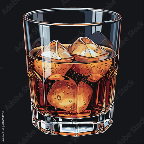 glass, whiskey, drink, alcohol, ice, whisky, isolated, scotch, beverage, cocktail, white, cold, liquid, brandy, bar, liquor, rum, orange, cube, rocks, bourbon, object, party, shot, yellow