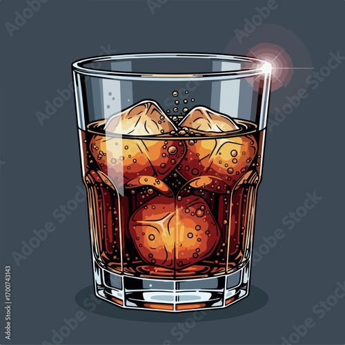 glass, whiskey, drink, alcohol, ice, whisky, isolated, scotch, beverage, cocktail, white, cold, liquid, brandy, bar, liquor, rum, orange, cube, rocks, bourbon, object, party, shot, yellow