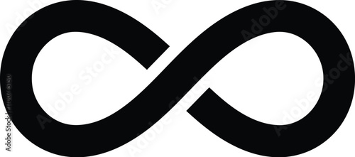 Endless possibilities await with this bold infinity symbol, perfect for timeless designs, digital branding, and unlimited potential concepts for your next project