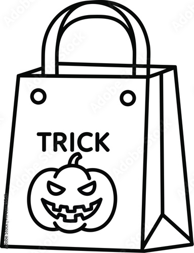 Joyful children gathering candy in festive Halloween trick or treat bags, celebrating spooky holiday traditions with excitement and glee