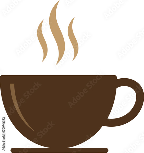 Enjoy a warm and comforting cup of coffee with this minimalist style graphic, perfect for branding, cafe menus, and blog posts about morning routines
