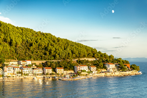 Fototapeta Naklejka Na Ścianę i Meble -   village on Makarska riviera, Makarska riviera, Dalmatia region of Croatia