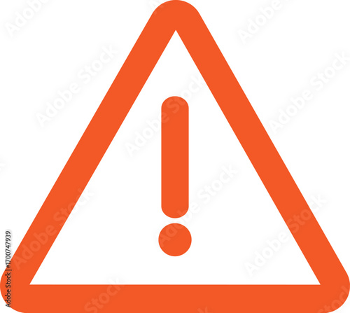 A red triangular road sign with an exclamation mark is an alert for a hazard