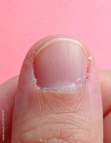 Close-up of a human thumbnail