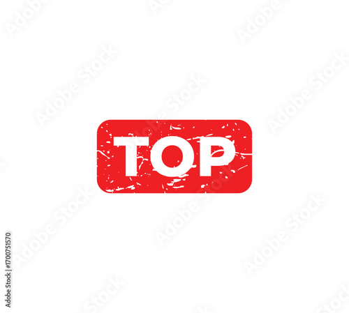 Vintage red top stamp sign excellent quality award winning recognition symbol isolated