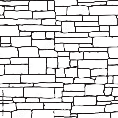 Texture of a white brick wall vector illustration	