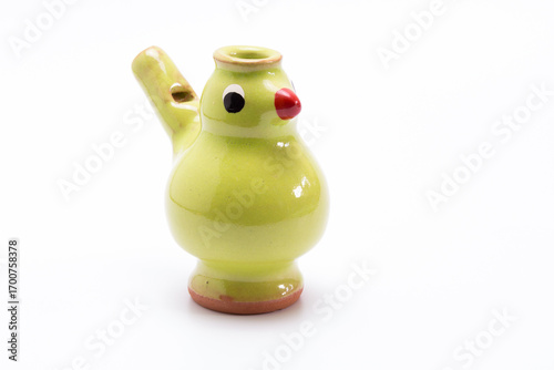 Silbato pajarito de cerámica y agua