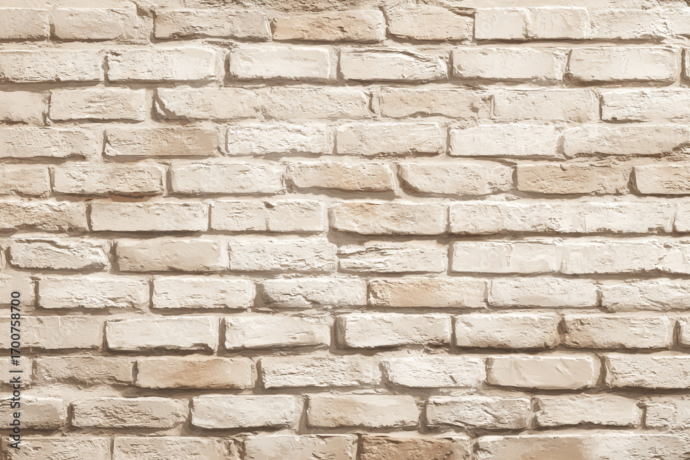 Fototapeta premium Cream colored brick wall texture background design element