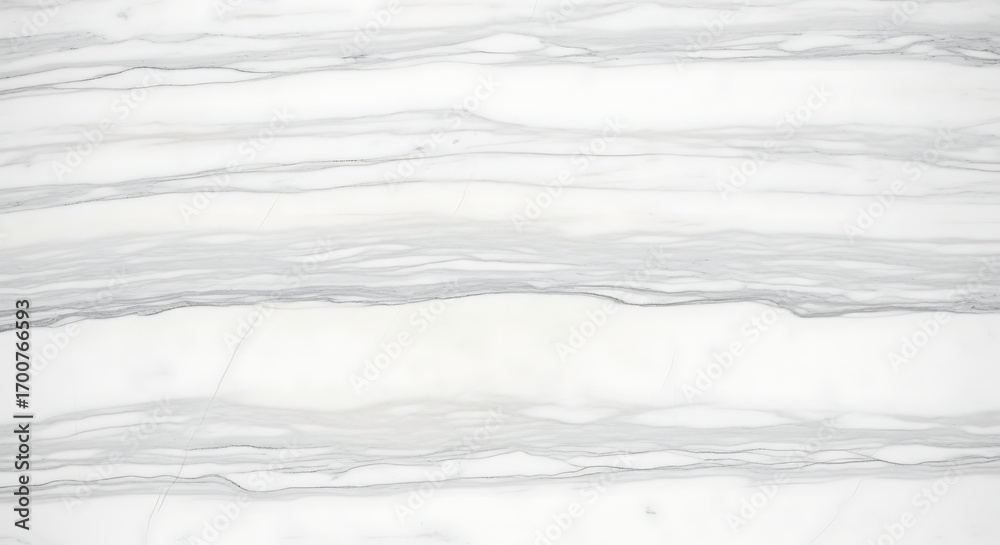 Obraz premium Horizontal pattern of white marble with grey streaks, abstract