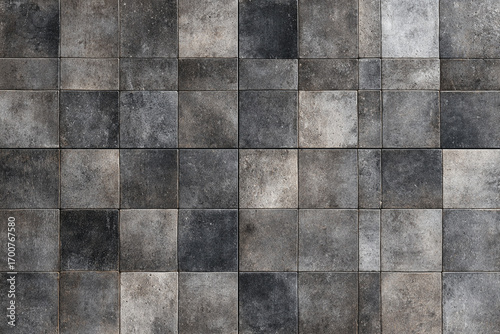 Wallpaper Mural Dark gray square tiles arranged in a grid pattern a textured surface design Torontodigital.ca