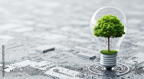 Green Technology Symbolizing Sustainable Energy Innovation and Ecological Growth