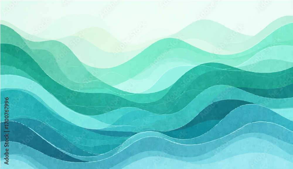 Fototapeta premium Blue abstract wave background with flowing design and artistic texture