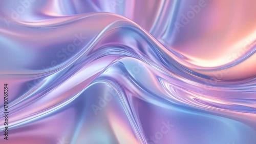 Wallpaper Mural A close-up, top-down view of smooth, flowing pastel fabric with a glossy finish, perfect for a dreamy, abstract video background. Live desktop wallpaper. Torontodigital.ca