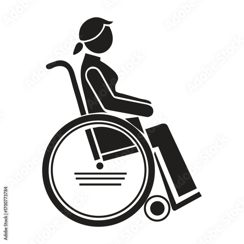 Illustration of a person in a wheelchair