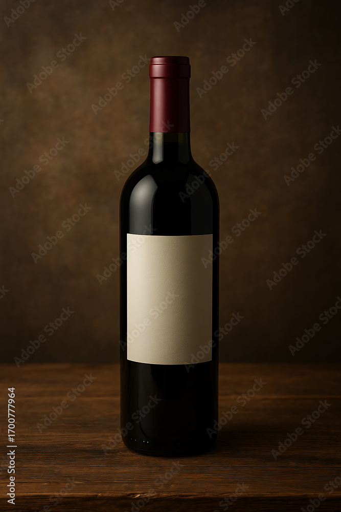 Fototapeta premium Wine Bottle high quality realistic image.