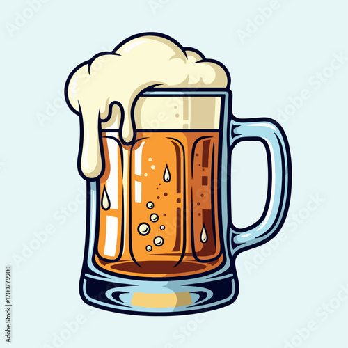 beer, mug, drink, glass, alcohol, vector, illustration, bar, foam, pub, beverage, pint, ale, cartoon, lager, icon, cold, food, celebration, design, symbol, liquid, party, drunk, froth