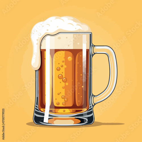 beer, mug, drink, glass, alcohol, vector, illustration, bar, foam, pub, beverage, pint, ale, cartoon, lager, icon, cold, food, celebration, design, symbol, liquid, party, drunk, froth