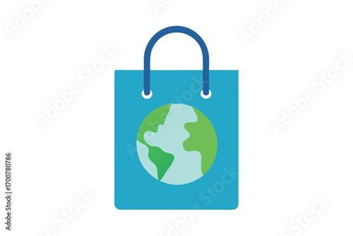 EcoFriendly Shopping Bag with Earth Design Promoting Sustainable Consumption Practices