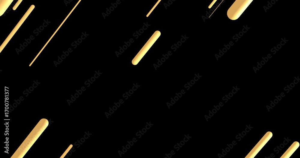 Animação abstrata 4K de linhas orgânicas douradas (âmbar) fluindo e se entrelaçando em loop contínuo. Fundo minimalista com espaço para texto, estética premium em tom dourado