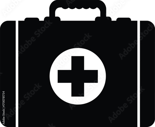 First aid kit vector graphic medical emergency cross symbol scalable illustration