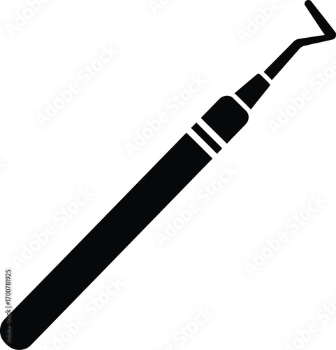 Scalable vector illustration of a dental tool instrument for professional use eps