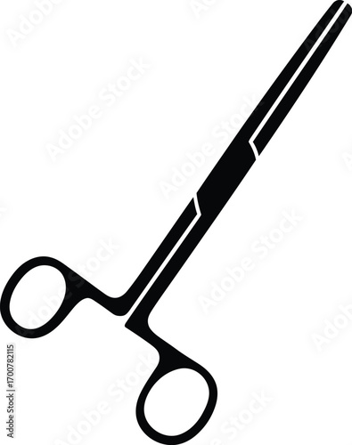 Scalable vector illustration of surgical scissors medical instrument graphic design