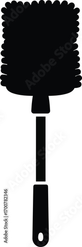 Scalable vector illustration of a dusting brush for cleaning tools and household needs