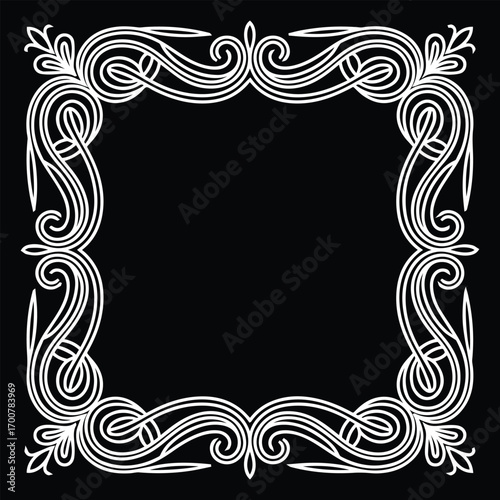 frame with black and white background