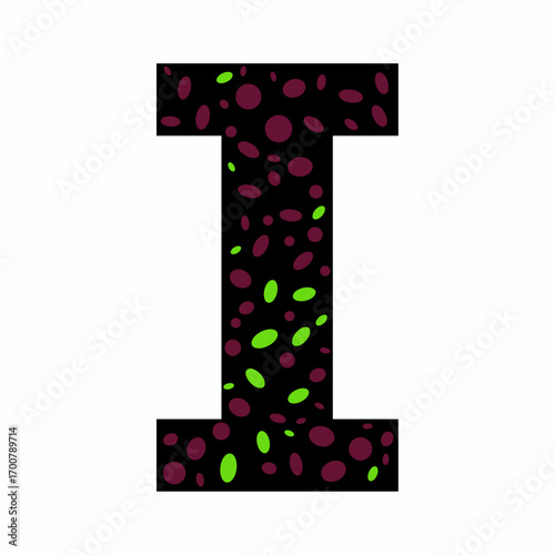 An artful vector illustration of a splashy number designed as a playful, colorful icon