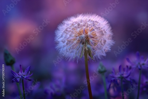 thistle flower in the wind