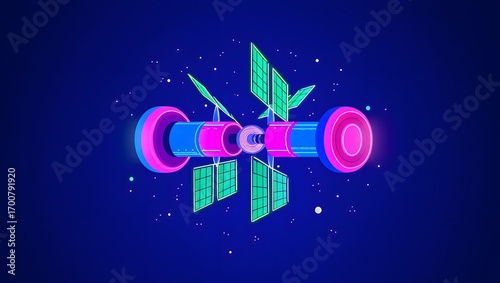 Cosmic Cruiser: A vibrant illustration showcases a futuristic spaceship cruising through a star-studded galaxy, representing space exploration and technological advancement.