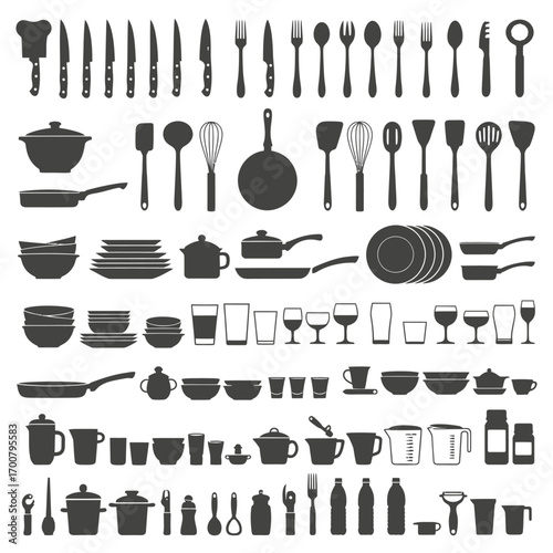 Kitchen Utensils and Cookware Collection Flatware Dishes and More