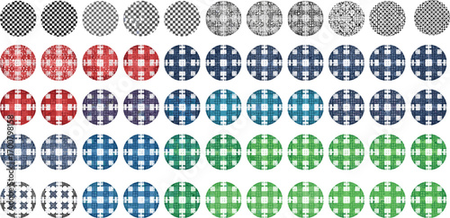Blurred Plaid Pattern Vector Grid with Color Variations and Distortion Effects for Visual Perception, Design Analysis, and Abstract Art