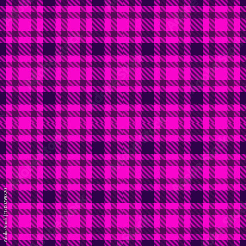 Bold checkered pattern in vibrant pink  purple hues. Perfect for textiles, backgrounds, or eyecatching design projects. Seamless  versatile style.
