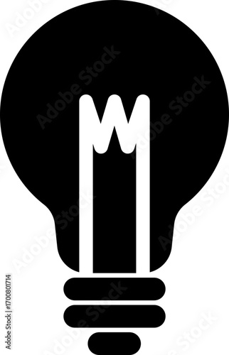 Lightbulb icon, symbol, logo