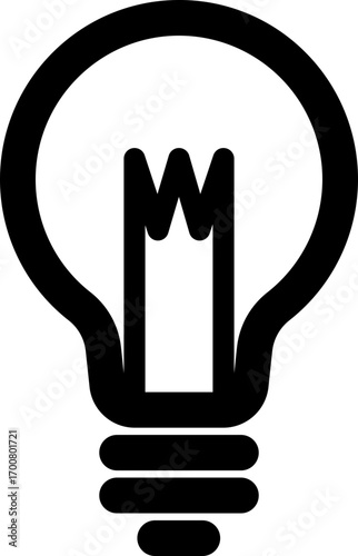 Lightbulb icon, symbol, logo