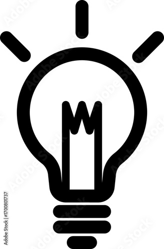 Lightbulb icon, symbol, logo