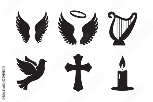 Religious symbols of peace and heaven