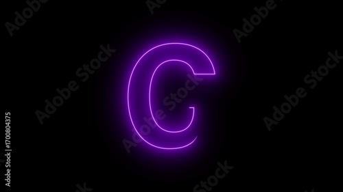 Wallpaper Mural Glowing Neon Alphabet Letter G Animation   Futuristic Light Typography Video Torontodigital.ca