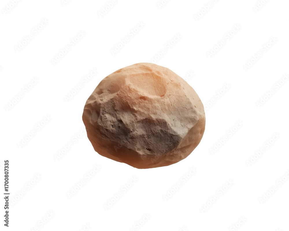 Obraz premium A Single Textured Sphere in Isolation Displaying Rough and Uneven Surface Characteristics