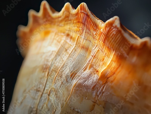 The shell is brown and has a pattern on it