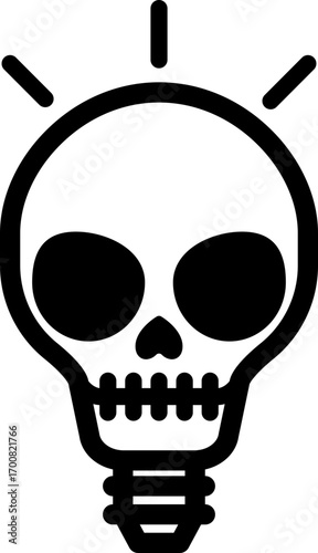 skull icon, symbol, logo