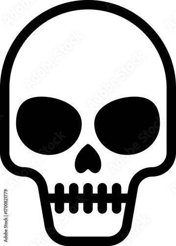 skull icon, symbol, logo